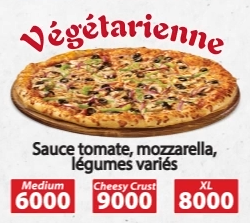 VEGETARIENNE CHEESE CRUST MEDIUM